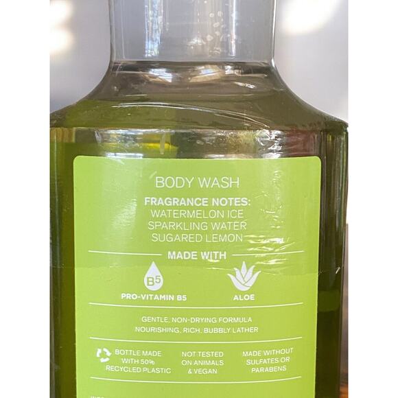 Bath & Body Works Watermelon Lemonade Shower Gel/Body Wash 10 oz NEW - Picture 3 of 5